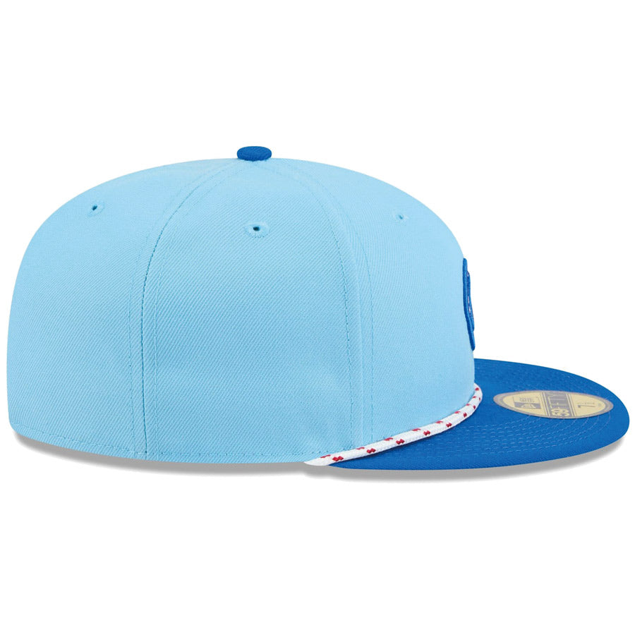 59FIFTY オンフィールド 2025 MLB 4th of July シカゴ・カブス ライトブルー ブルーバイザー