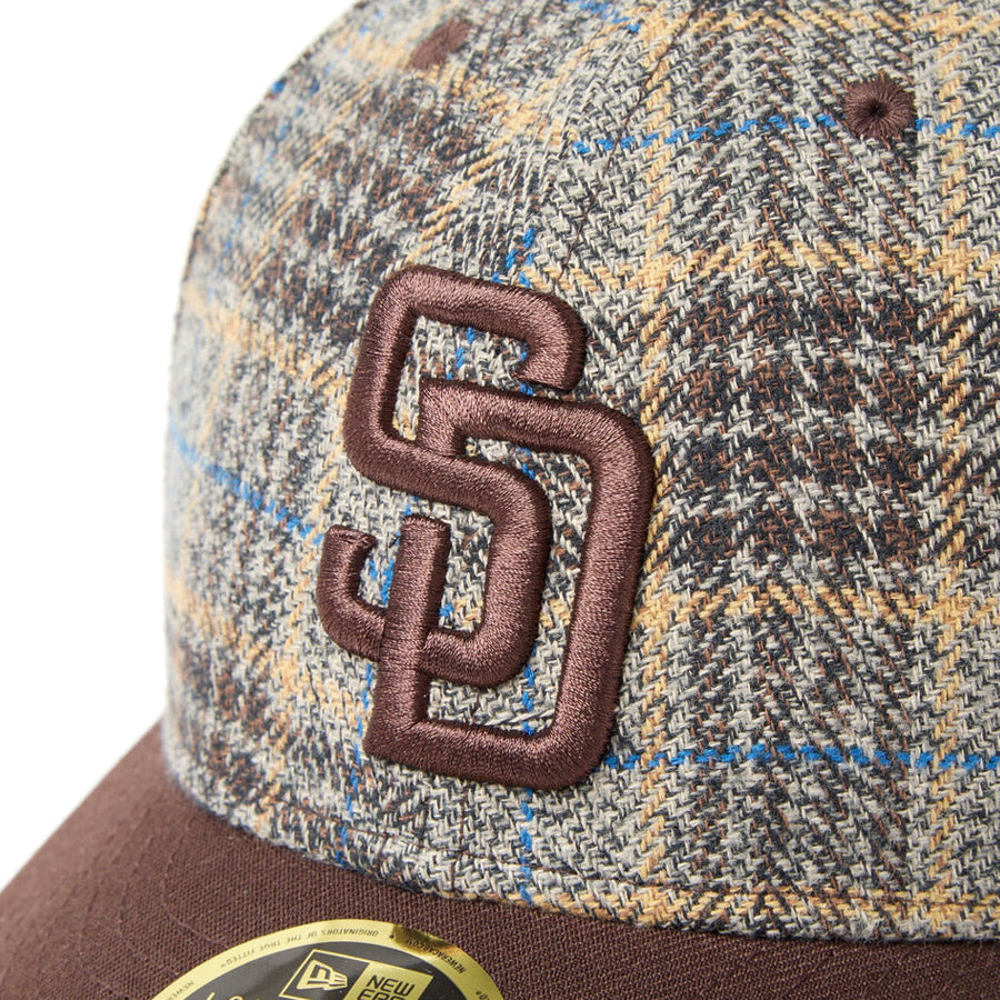 LP 59FIFTY MLB Plaid Flannel フランネル チェック サンディエゴ・パドレス ブラウン バーンウッド