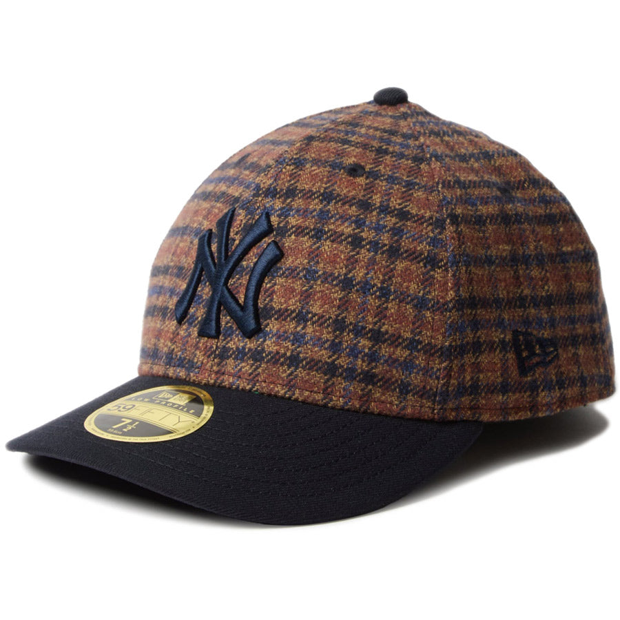 LP 59FIFTY MLB Plaid Flannel フランネル チェック ニューヨーク・ヤンキース ブラウン ネイビー