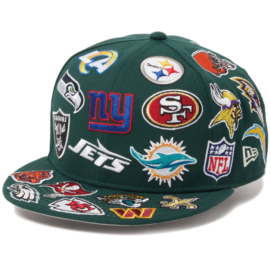 9FIFTY Team Logo Allover NFL ダークグリーン