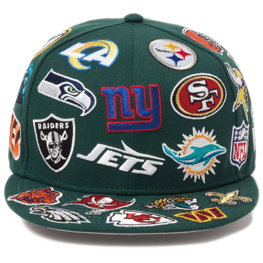 9FIFTY Team Logo Allover NFL ダークグリーン