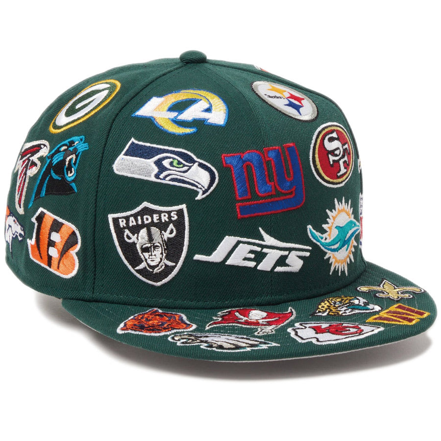 9FIFTY Team Logo Allover NFL ダークグリーン