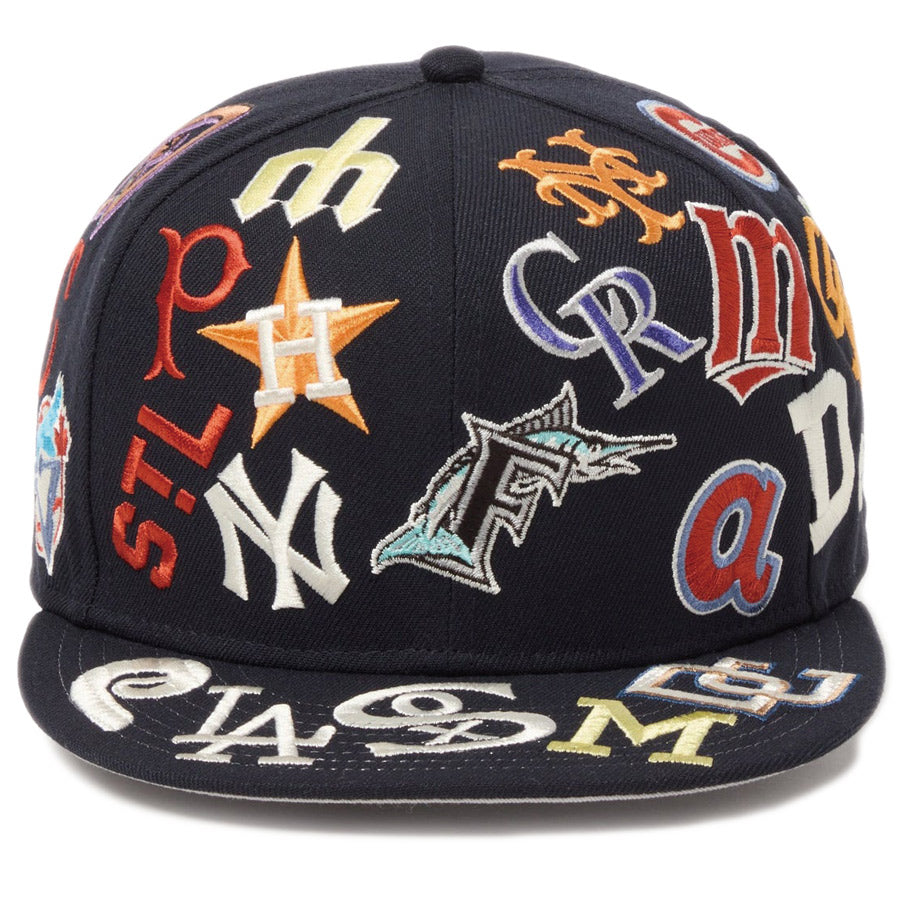 9FIFTY Team Logo Allover MLB クーパーズタウン ネイビー