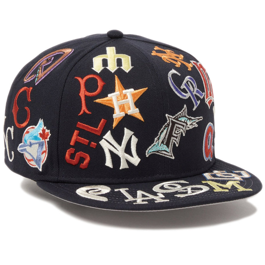 9FIFTY Team Logo Allover MLB クーパーズタウン ネイビー
