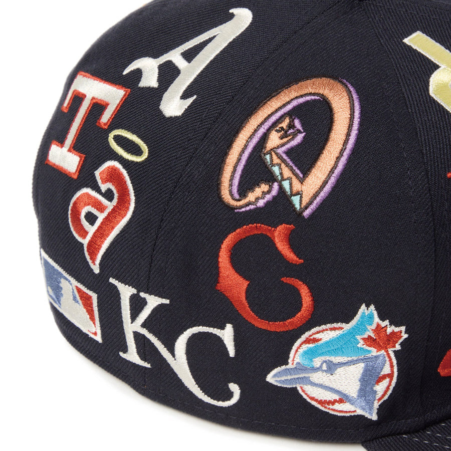 9FIFTY Team Logo Allover MLB クーパーズタウン ネイビー