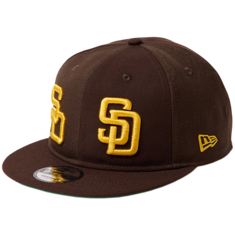 9FIFTY ソフトバックラム MLB ダブルロゴ サンディエゴ・パドレス クーパーズタウン バーントウッド