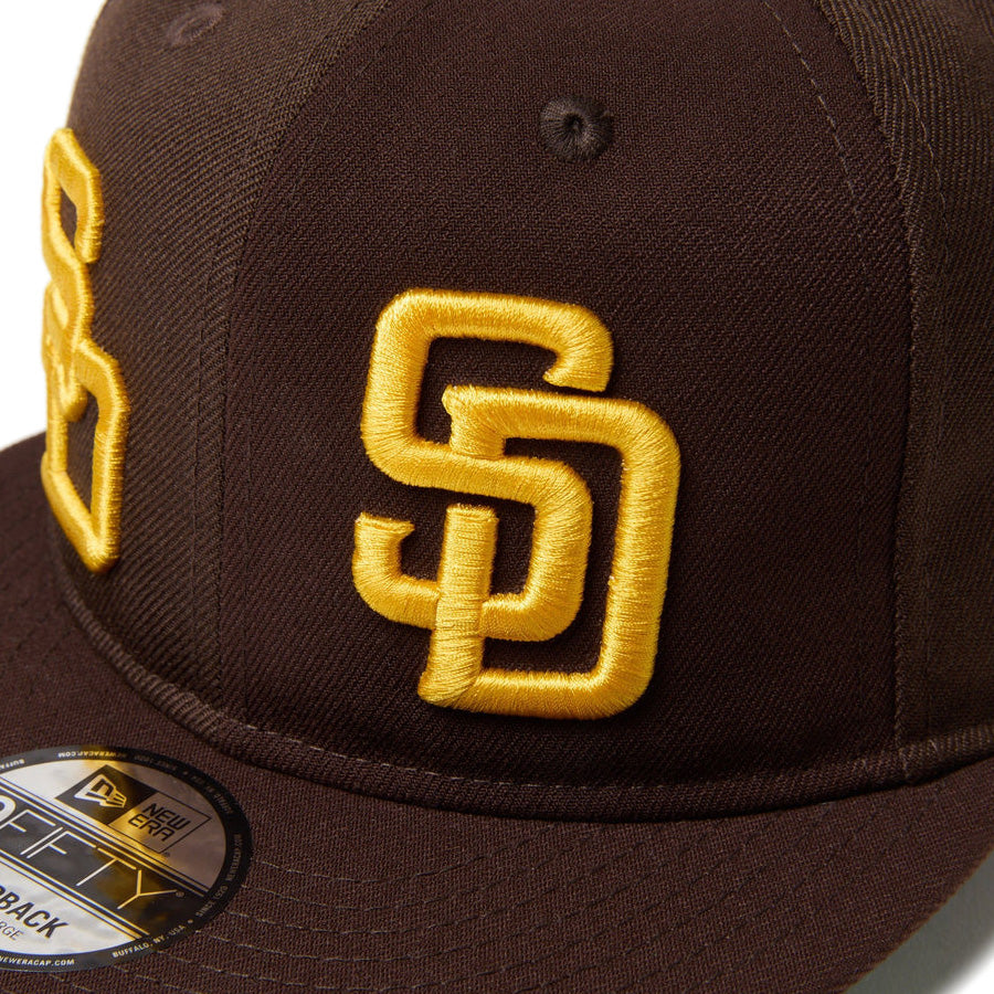 9FIFTY ソフトバックラム MLB ダブルロゴ サンディエゴ・パドレス クーパーズタウン バーントウッド