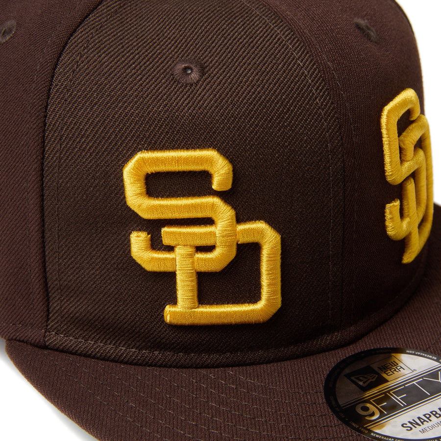 9FIFTY ソフトバックラム MLB ダブルロゴ サンディエゴ・パドレス クーパーズタウン バーントウッド