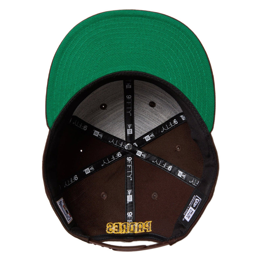 9FIFTY ソフトバックラム MLB ダブルロゴ サンディエゴ・パドレス クーパーズタウン バーントウッド