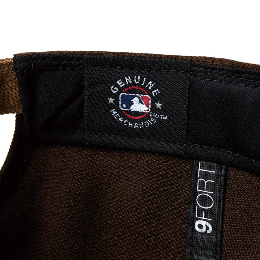 9FORTY 2-Tone Woven Label サンディエゴ・パドレス ウォルナット カーキバイザー