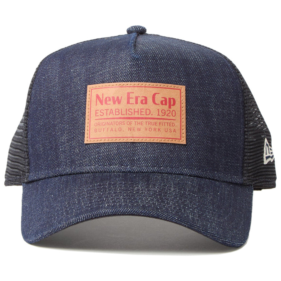 9FORTY A-Frame トラッカー Denim ウーブンパッチ インディゴデニム