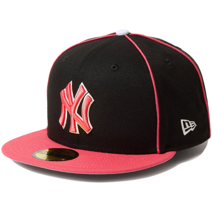 59FIFTY MLB Piping 2Tone ニューヨーク・ヤンキース ブラック/コーラル
