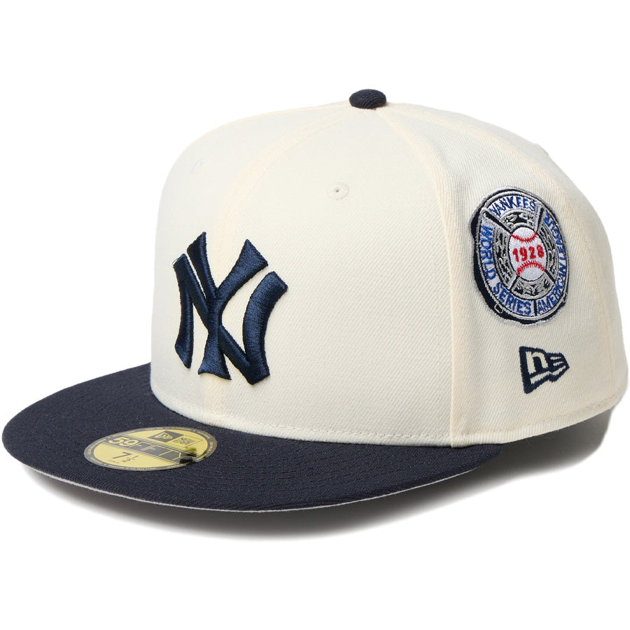 59FIFTY MLB 2-Tone ニューヨーク・ヤンキース クーパーズタウン ワインコルク ネイビーバイザー