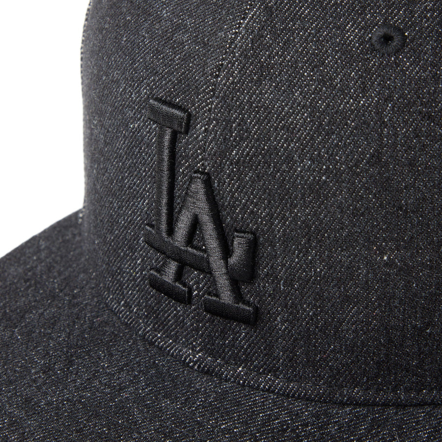 新品　デニムティアーズ　CAP ニューエラ　黒7 1/8 9FORTY A-Frame MLB Denim 2-Tone ロサンゼルス・ドジャース