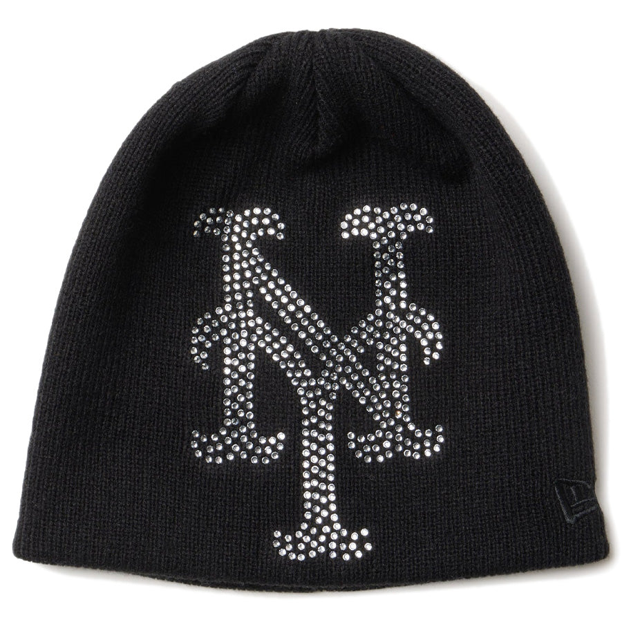 NEW ERA NYロゴ スワロフスキー ビーニー ラインストーン ニット帽 NEW ERA ニューエラ ビーニー ニットキャップ ニット帽 帽子