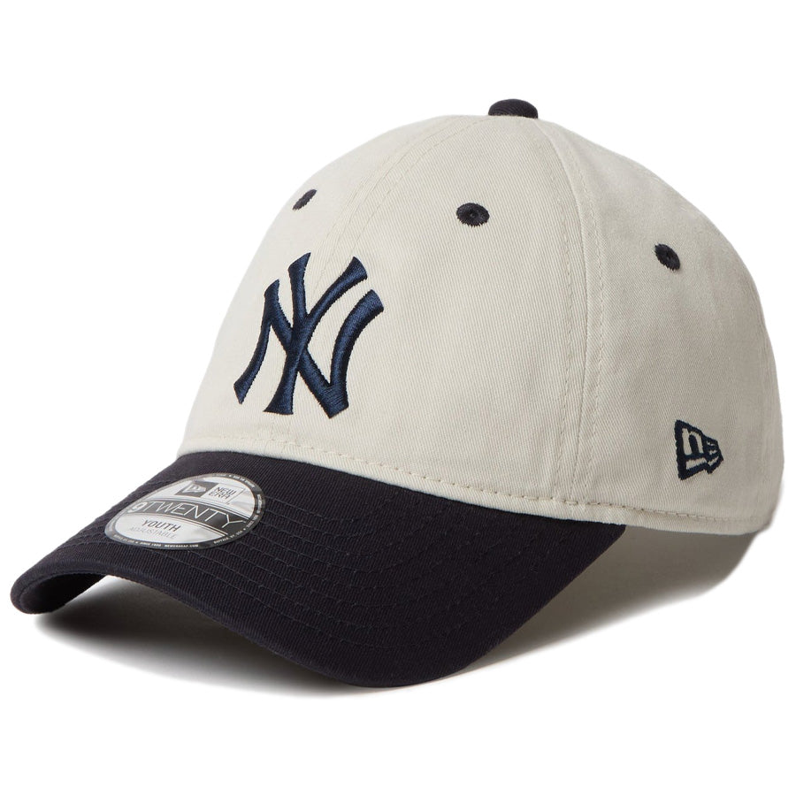 Youth 9TWENTY MLB 2-Tone ニューヨーク・ヤンキース アイボリー ネイビーバイザー