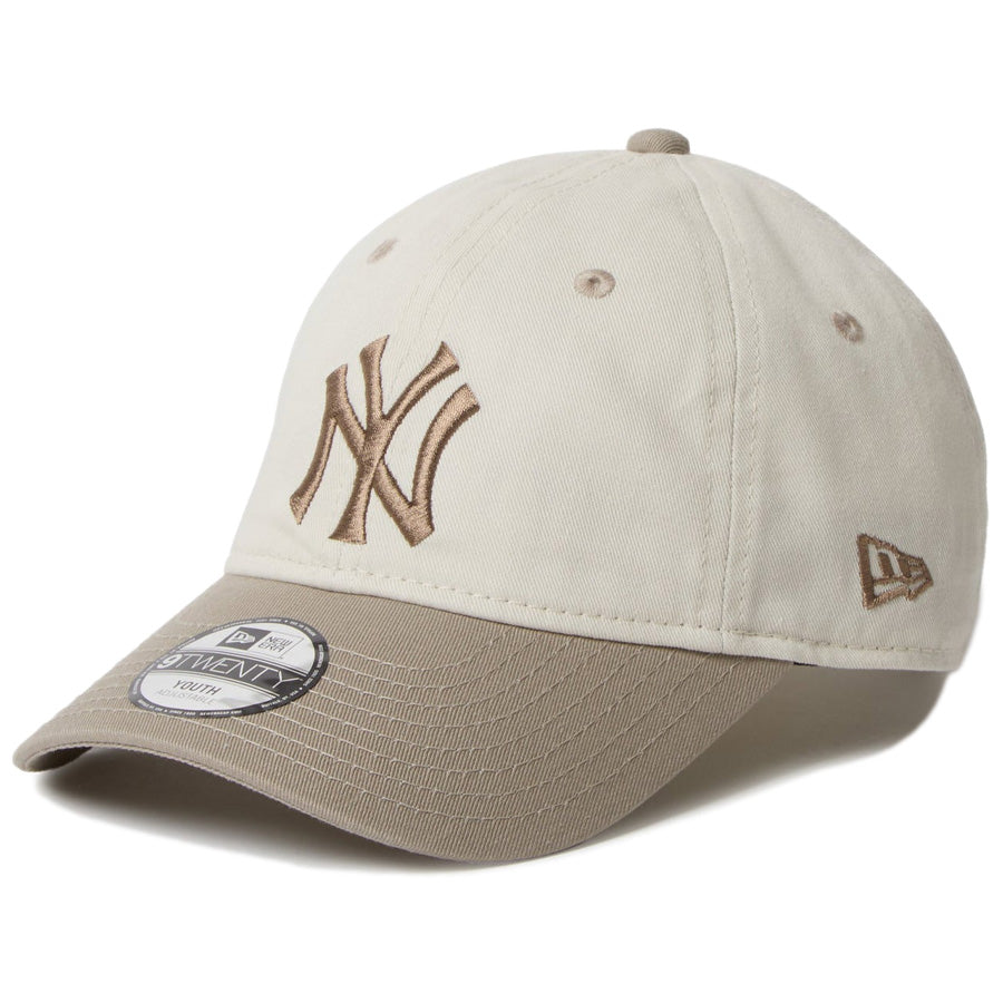 Youth 9TWENTY MLB 2-Tone ニューヨーク・ヤンキース アイボリー ペブルバイザー