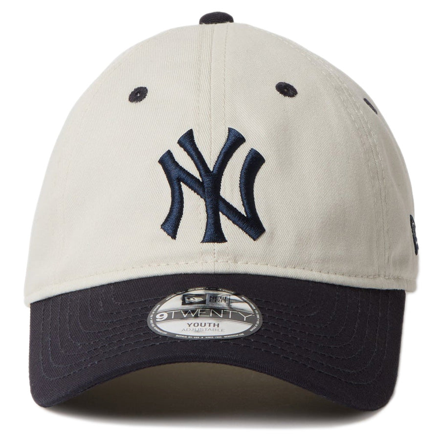 Youth 9TWENTY MLB 2-Tone ニューヨーク・ヤンキース アイボリー ネイビーバイザー