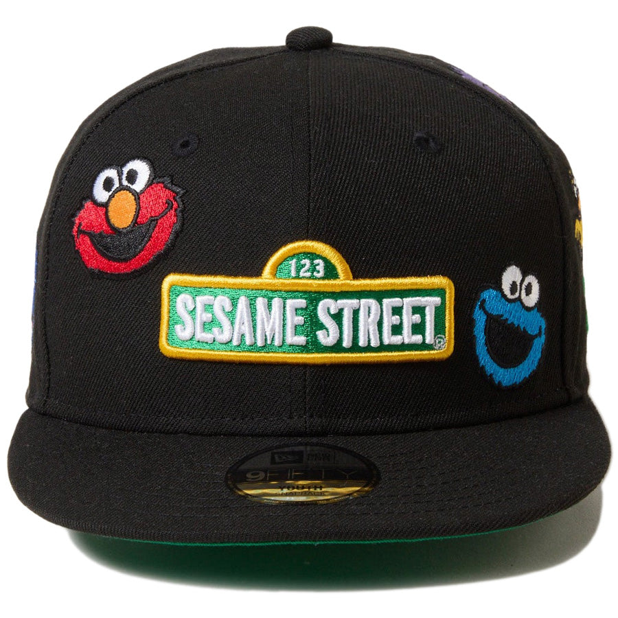 Youth 9FIFTY SESAME STREET セサミストリート オールオーバー ブラック
