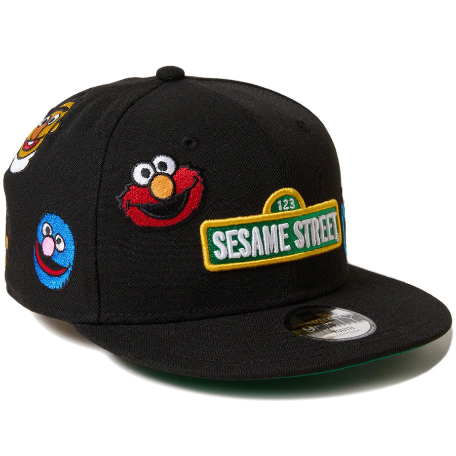 Youth 9FIFTY SESAME STREET セサミストリート オールオーバー ブラック