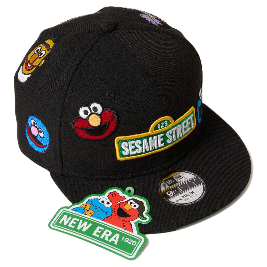 Youth 9FIFTY SESAME STREET セサミストリート オールオーバー ブラック