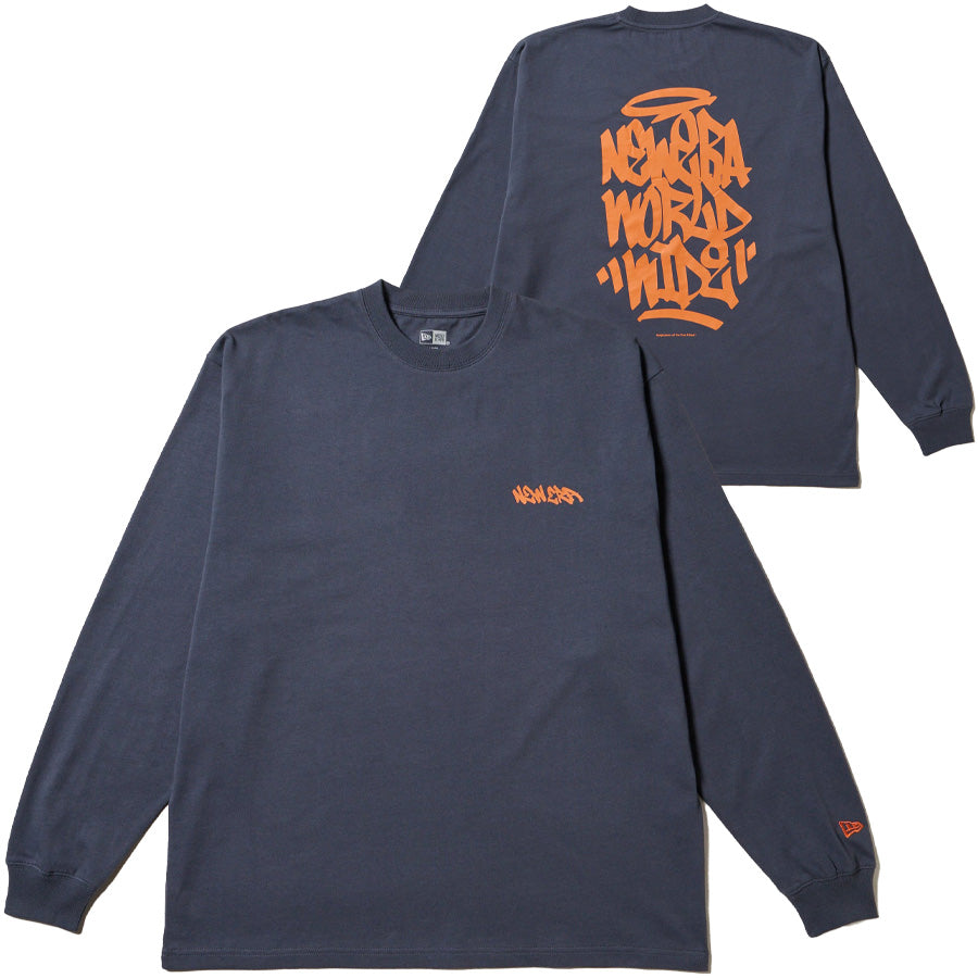長袖 オーバーサイズド コットン Tシャツ Tagging スレートグレー