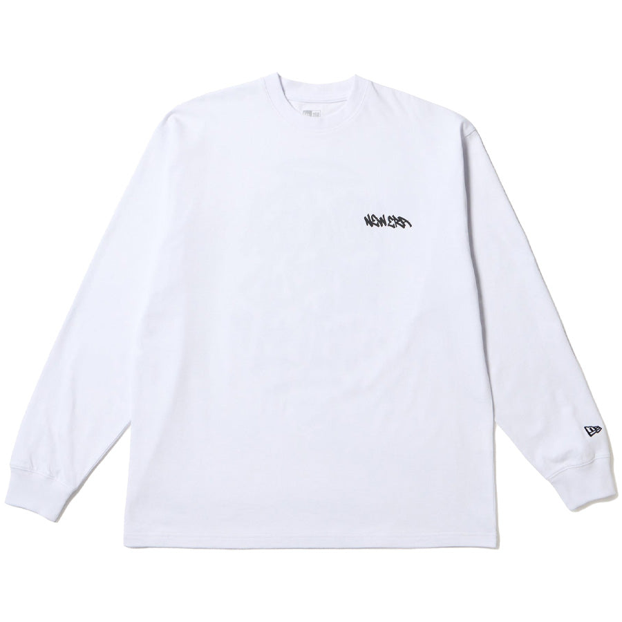 長袖 オーバーサイズド コットン Tシャツ Tagging ホワイト