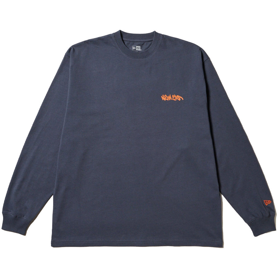 長袖 オーバーサイズド コットン Tシャツ Tagging スレートグレー