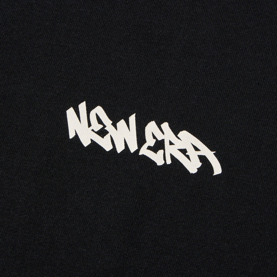 長袖 オーバーサイズド コットン Tシャツ Tagging ブラック