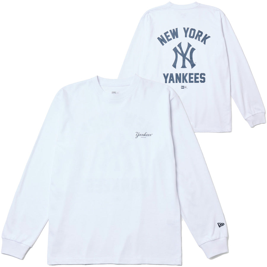 長袖 コットン Tシャツ ニューヨーク・ヤンキース ホワイト レギュラーフィット