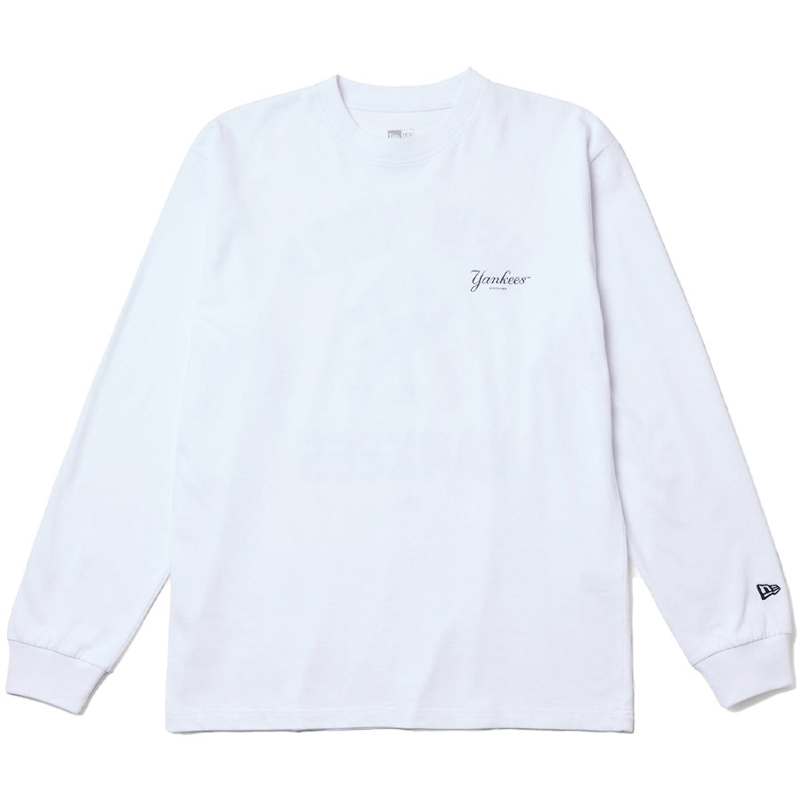 長袖 コットン Tシャツ ニューヨーク・ヤンキース ホワイト レギュラーフィット