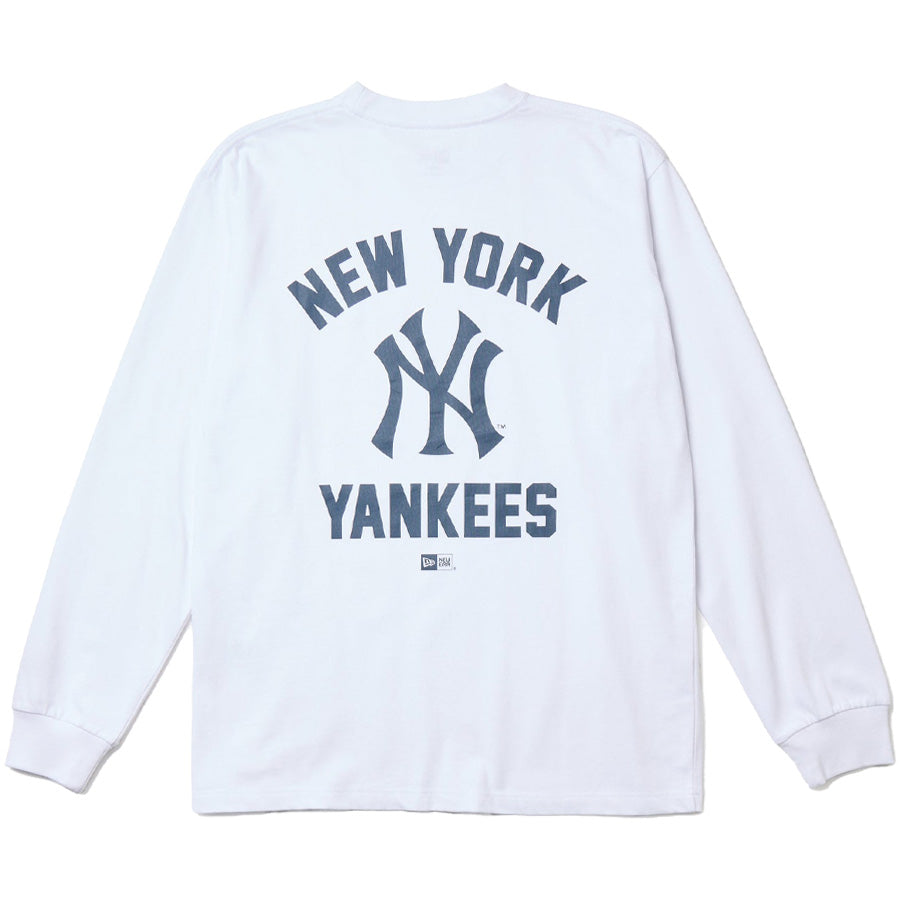長袖 コットン Tシャツ ニューヨーク・ヤンキース ホワイト レギュラーフィット