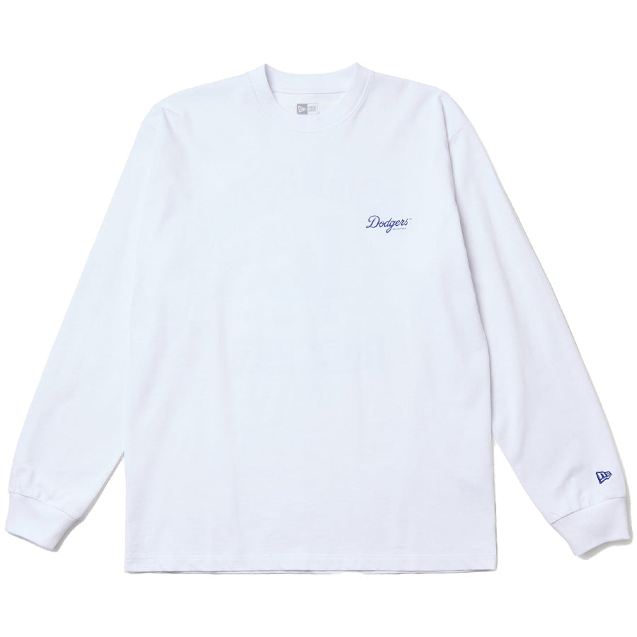 長袖 コットン Tシャツ ロサンゼルス・ドジャース ホワイト レギュラーフィット