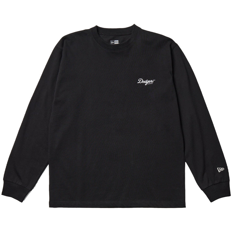 長袖 コットン Tシャツ ロサンゼルス・ドジャース ブラック レギュラーフィット