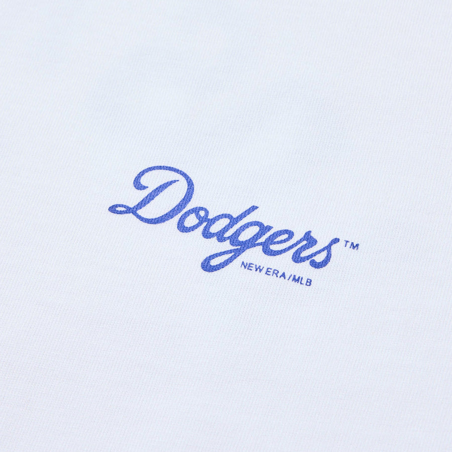 長袖 コットン Tシャツ ロサンゼルス・ドジャース ホワイト レギュラーフィット