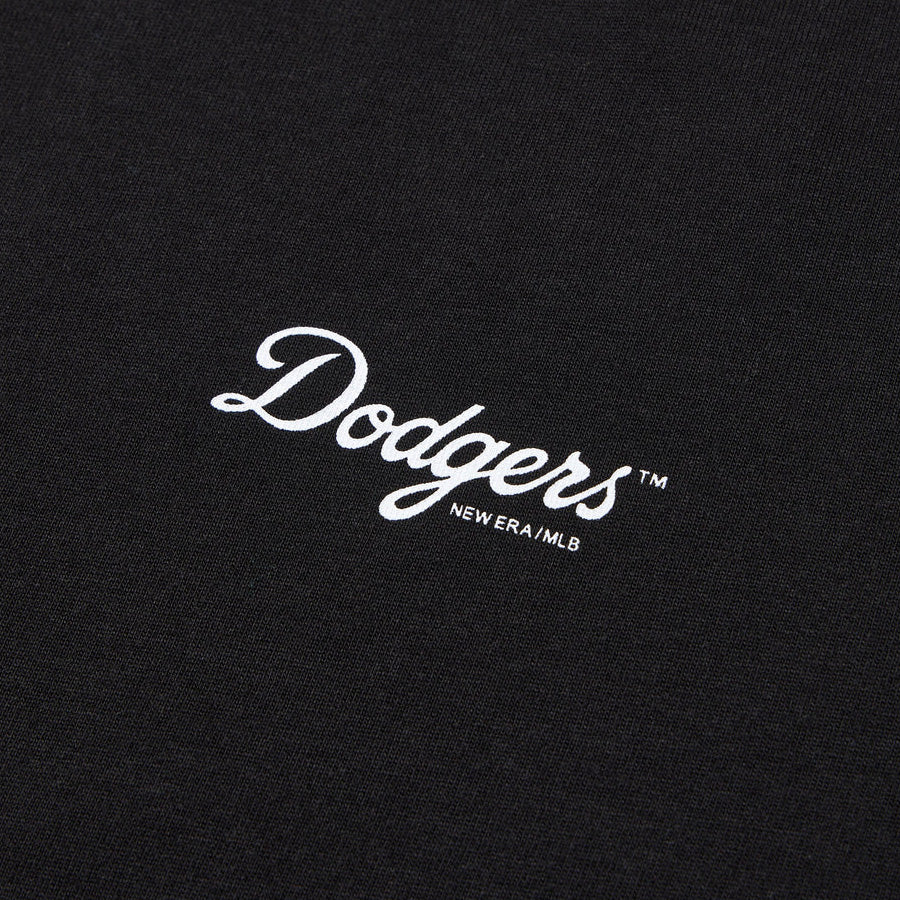 長袖 コットン Tシャツ ロサンゼルス・ドジャース ブラック レギュラーフィット