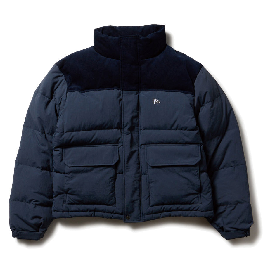 ニューエラ NEW ERA ダウンジャケット コーデュロイ コンビ ネイビー