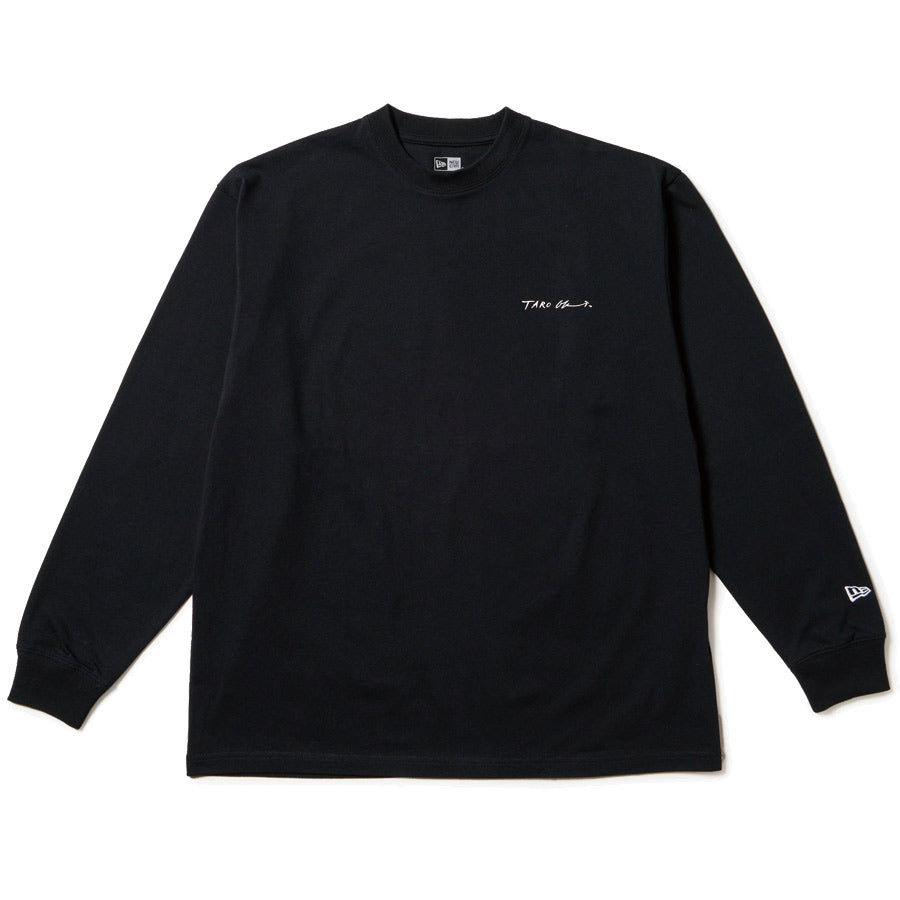 長袖 オーバーサイズド コットン Tシャツ TARO OKAMOTO 岡本太郎 太陽の塔 ブラック