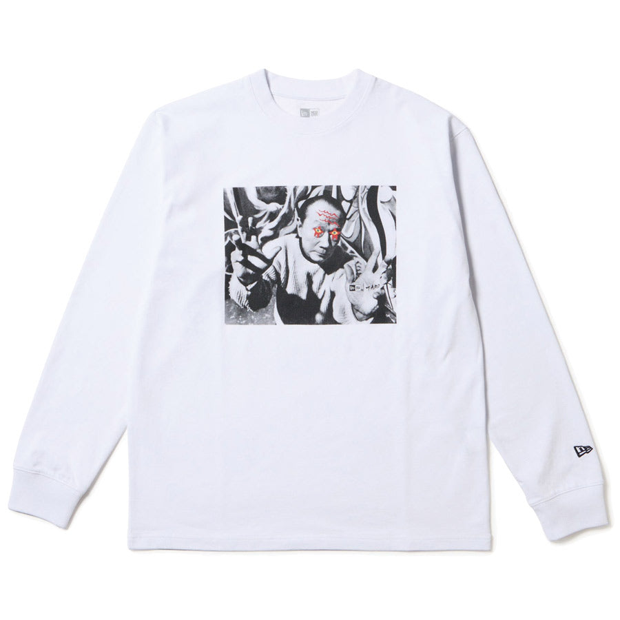 長袖 レギュラーフィット コットン Tシャツ TARO OKAMOTO 岡本太郎 フォト ホワイト
