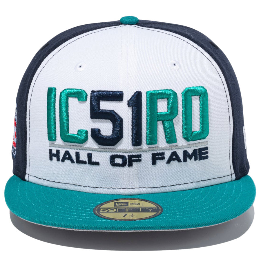 59FIFTY Hall of Fame 2025 Ichiro Suzuki シアトル・マリナーズ IC51RO ホワイト/ネイビー グリーンバイザー