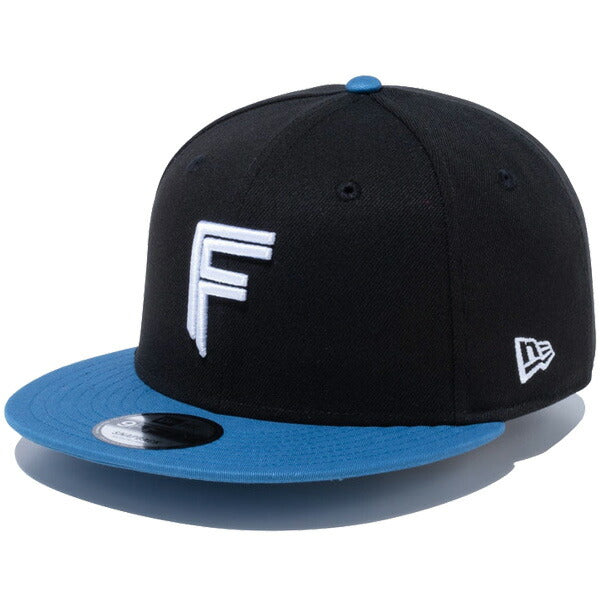 9FIFTY 北海道日本ハムファイターズ ブラック × ホワイト ブルーバイザー