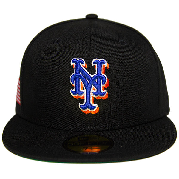 KINGS 別注 59FIFTY ニューヨーク・メッツ USA Flag ブラック ケリーアンダーバイザー