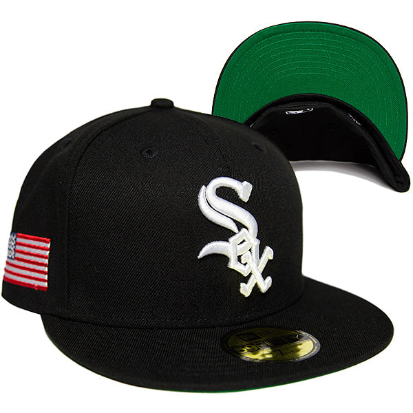 KINGS 別注 59FIFTY シカゴ・ホワイトソックス USA Flag ブラック ケリーアンダーバイザー