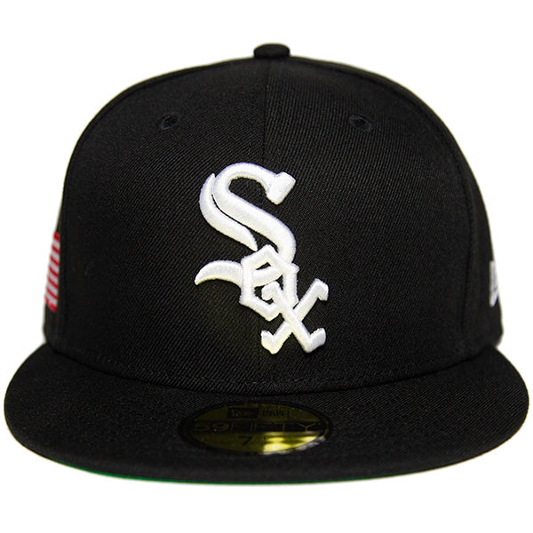 KINGS 別注 59FIFTY シカゴ・ホワイトソックス USA Flag ブラック ケリーアンダーバイザー