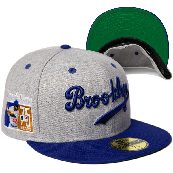 ニューエラ キャップ NEW ERA KINGS 別注 59FIFTY ブルックリン ドジャース JR 75 ヘザーグレー ダークロイヤル  ケリーアンダーバイザー ジャッキー ロビンソン