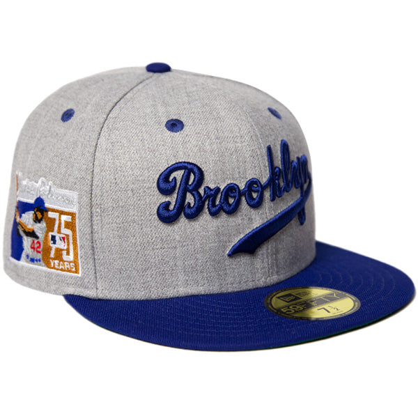 ニューエラ キャップ NEW ERA KINGS 別注 59FIFTY ブルックリン ドジャース JR 75 ヘザーグレー ダークロイヤル  ケリーアンダーバイザー ジャッキー ロビンソン