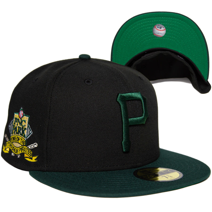 KINGS 別注 59FIFTY ピッツバーグ・パイレーツ ブラック ダークグリーン ケリーアンダーバイザー