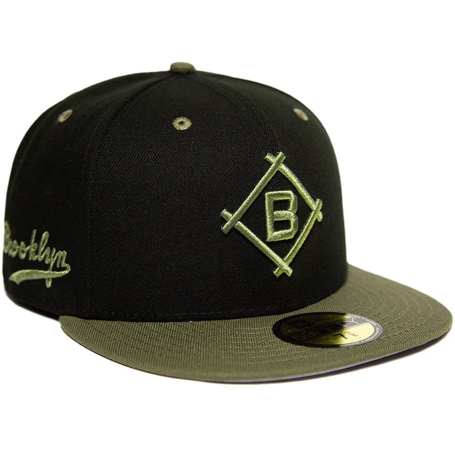 KINGS 別注 59FIFTY ブルックリン・ドジャース ブラック オリーブ