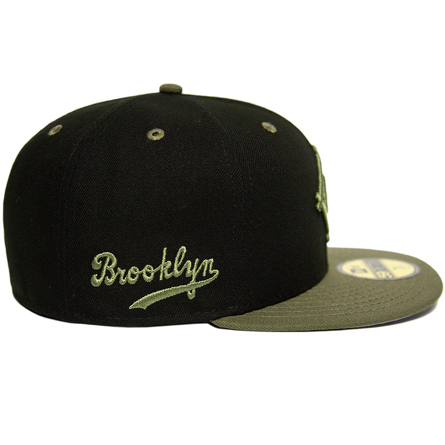 KINGS 別注 59FIFTY ブルックリン・ドジャース ブラック オリーブ