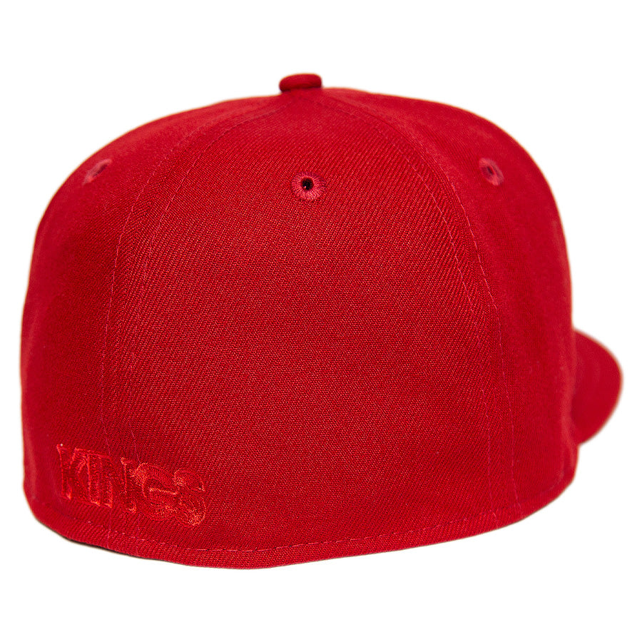 KINGS 別注 59FIFTY ANTIQUE K スカーレット ホワイト ケリーアンダーバイザー